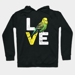 Yellow Budgie Love funny Hoodie